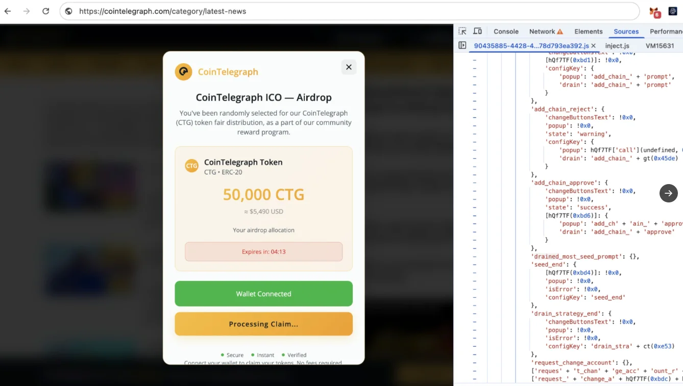 CoinMarketCap Popup